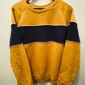 MENS XL YELLOW/NAVY CREWNECK